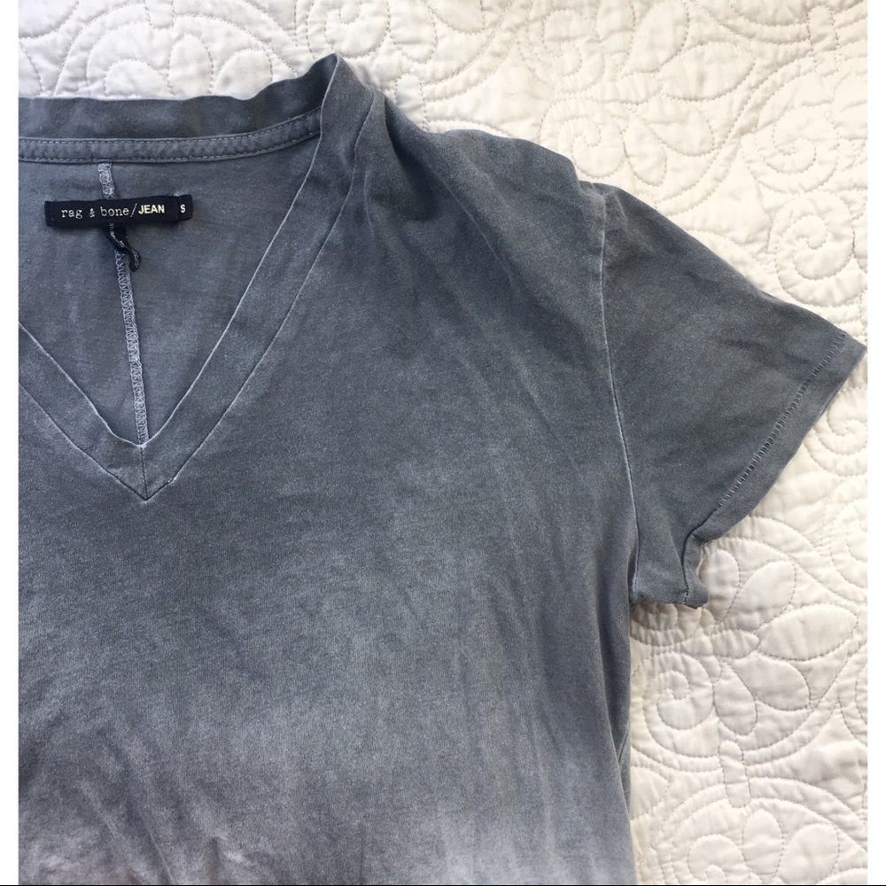 Hi, my name is EJ! 🖤Rag & Bone Grey Cotton V-neck